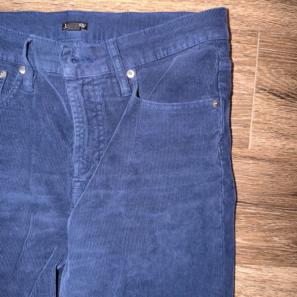 J. Crew Women's Navy Corduroy Straight Leg Pants